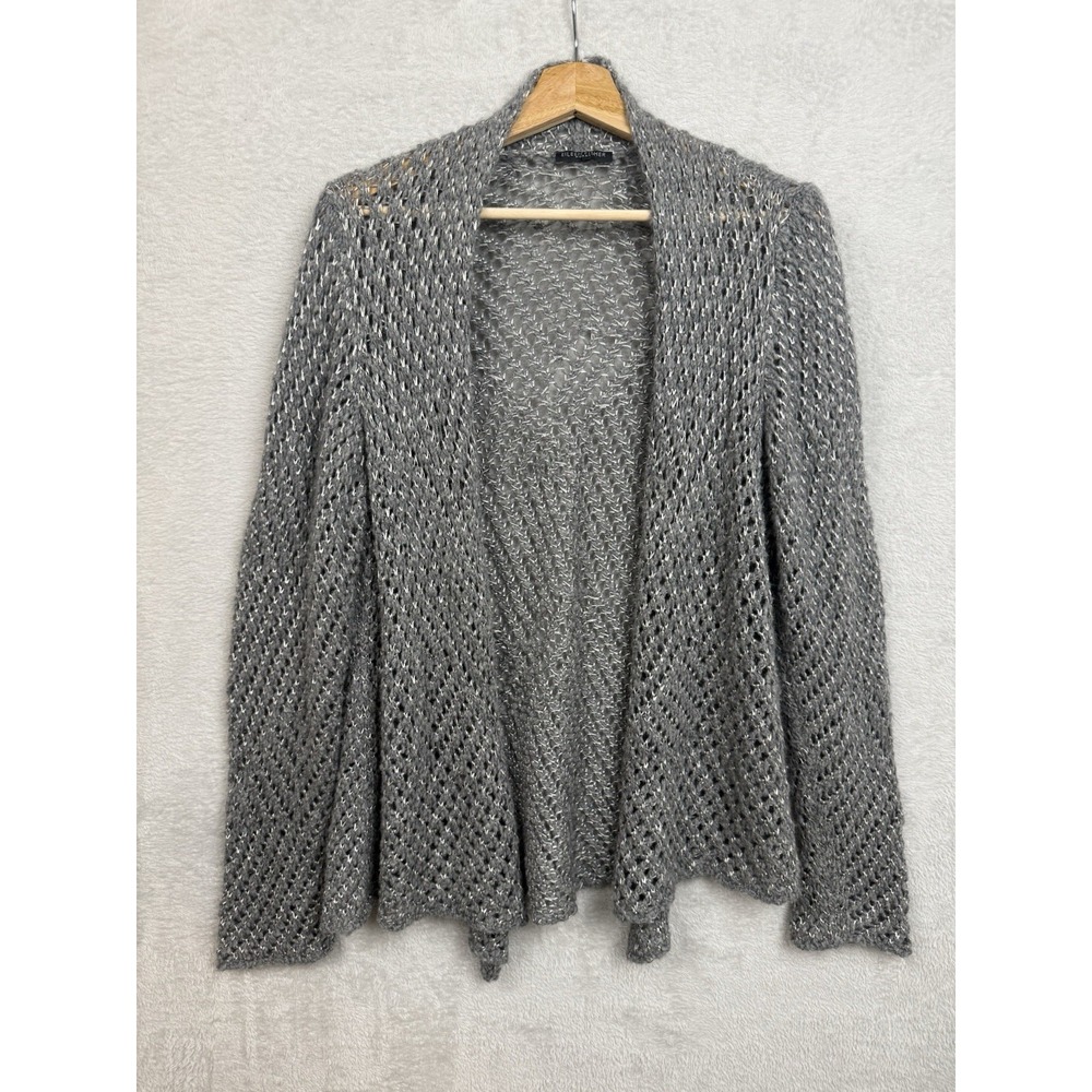 Eileen Fisher Wool Alpaca Chunky Cardigan Open Knit Capsule Wardrobe Lagenlook